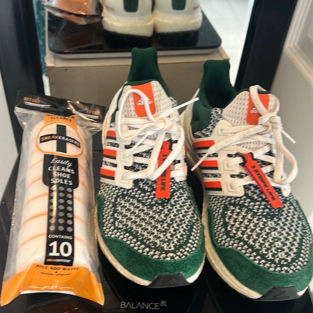 Adidas UMiami Sneakers and sneaker cleaners